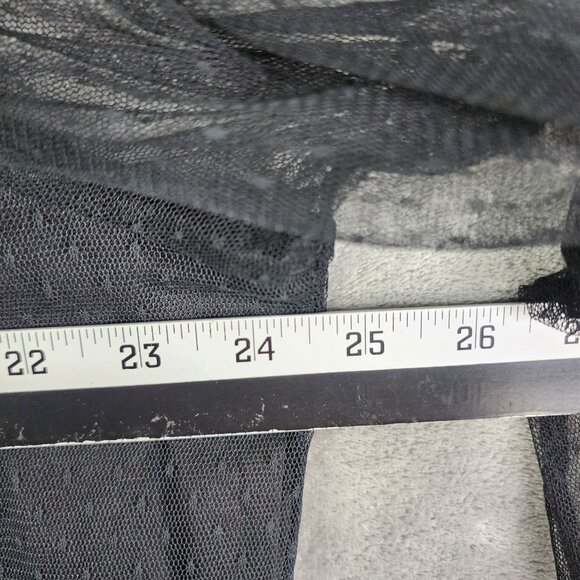 Womens Black Torrid Top Blouse Sheer Embroidered 3/4 Belle Sleeve Size 2 - Picture 10 of 12